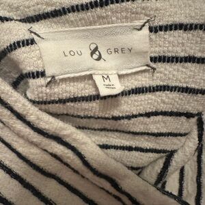 Lou & Grey Cream and Black Knit Top